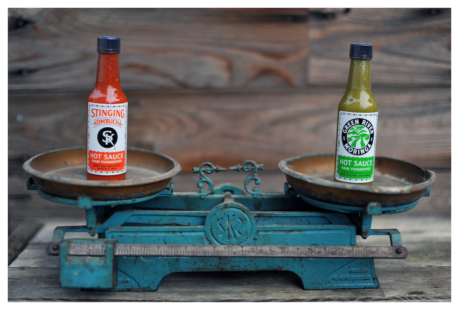 Stinging Kombucha and Green River Moringa Hot Sauces